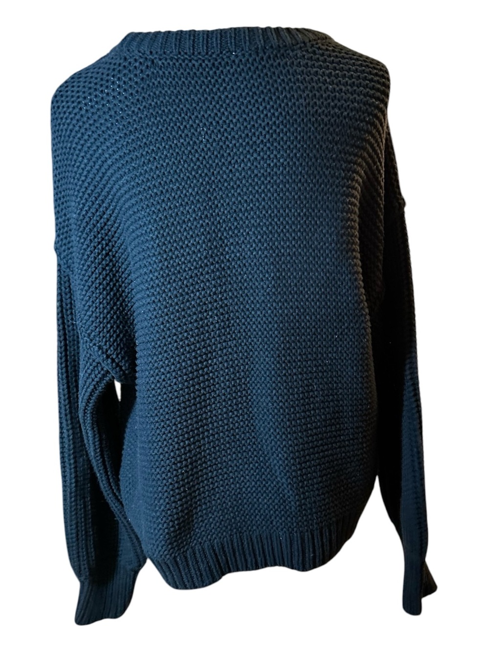 Free People Chunky Cable Knit Crew Sweater - Black - Picture 4 of 10